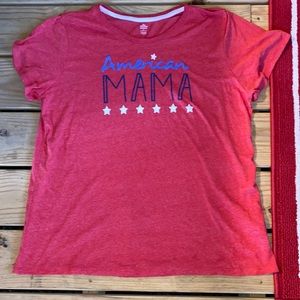 Size 3X, color red and blue , material recycle polyester